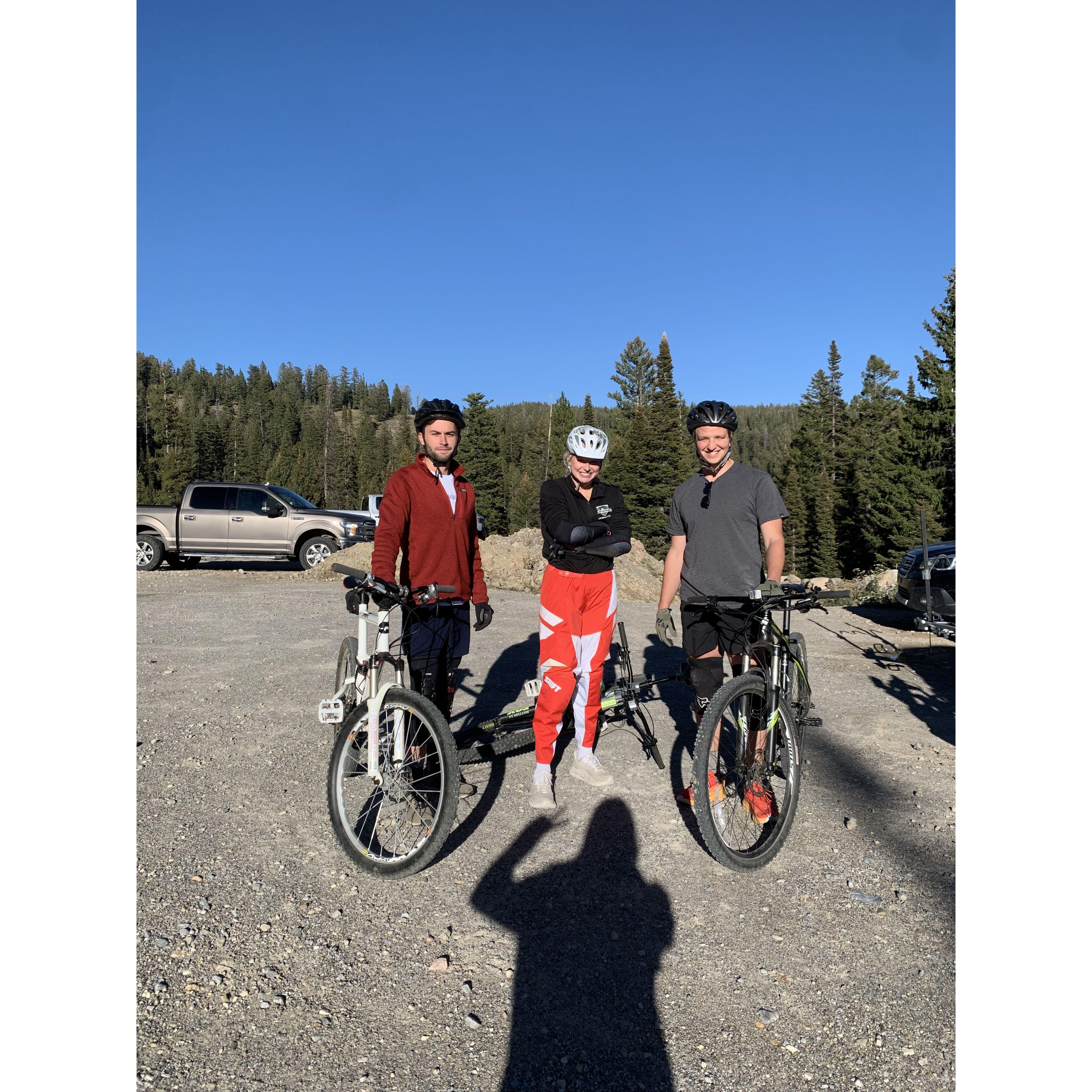 Biking Jimmys Mom with Fred