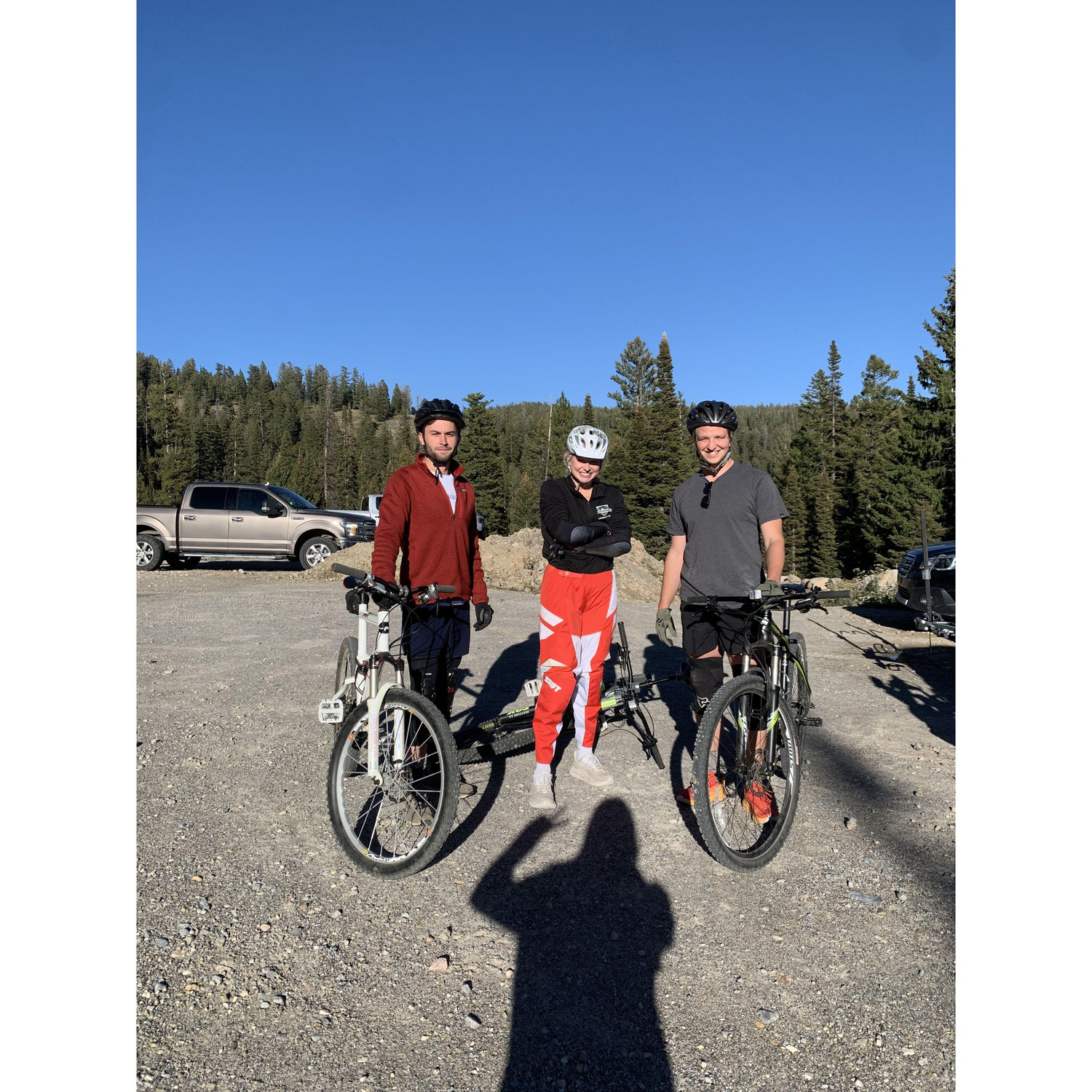 Biking Jimmys Mom with Fred