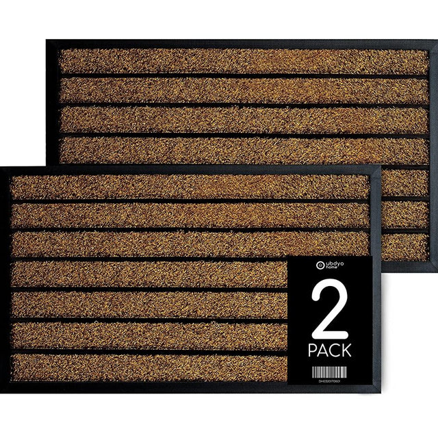 2 Pack Door Mats for Outside Entry - Front Door Mat - Welcome Mats for Front Door Outdoor - 30x18 Doormat - Welcome Mat - Heavy Duty Entryway Rug - Indoor Door Mat - Outdoor Mat