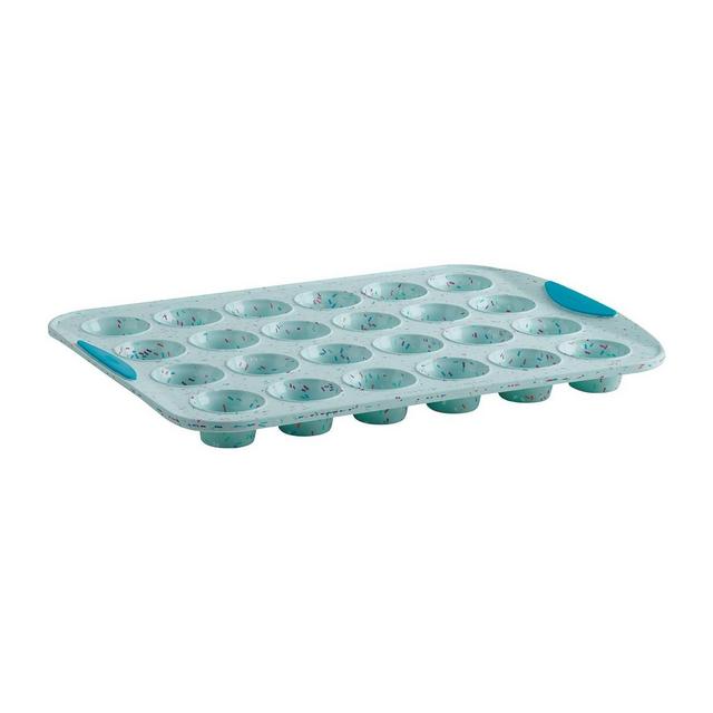 Trudeau 24ct Mini Muffin Pan Confetti Blue