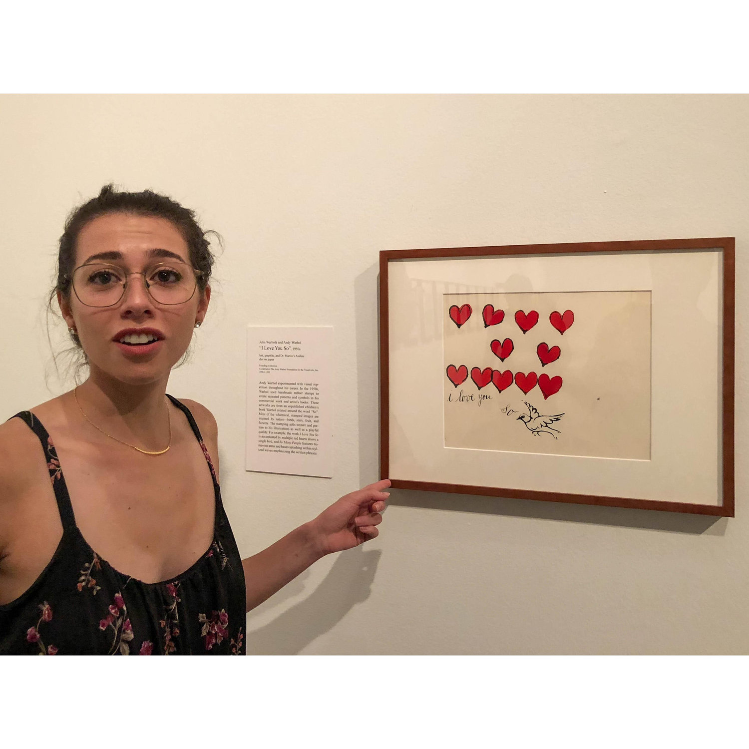 The world was giving us lots of signs, from the Warhol's 'I love you so'...