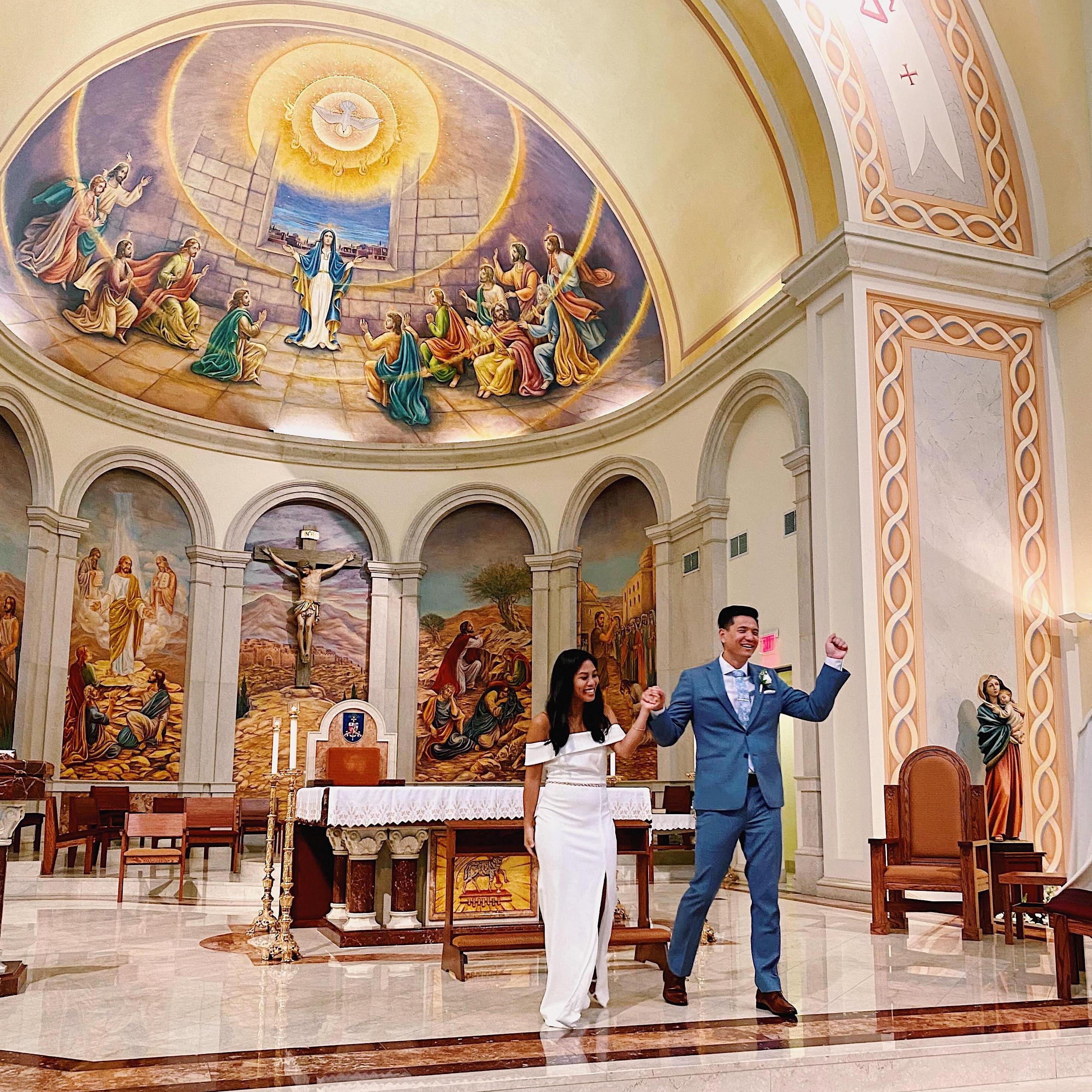 We held a small church ceremony at St. James Cathedral.