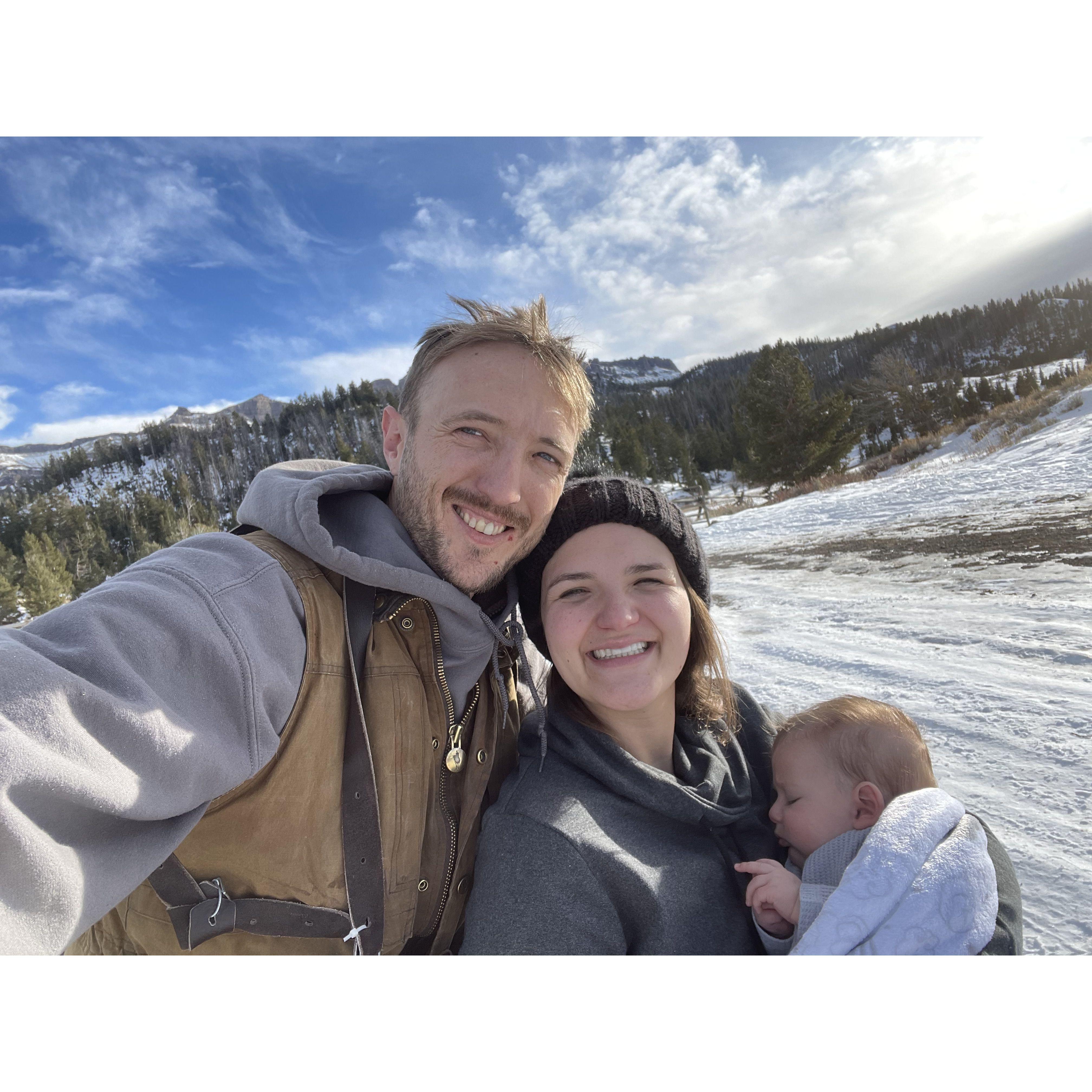 First family Christmas tree cutting trip