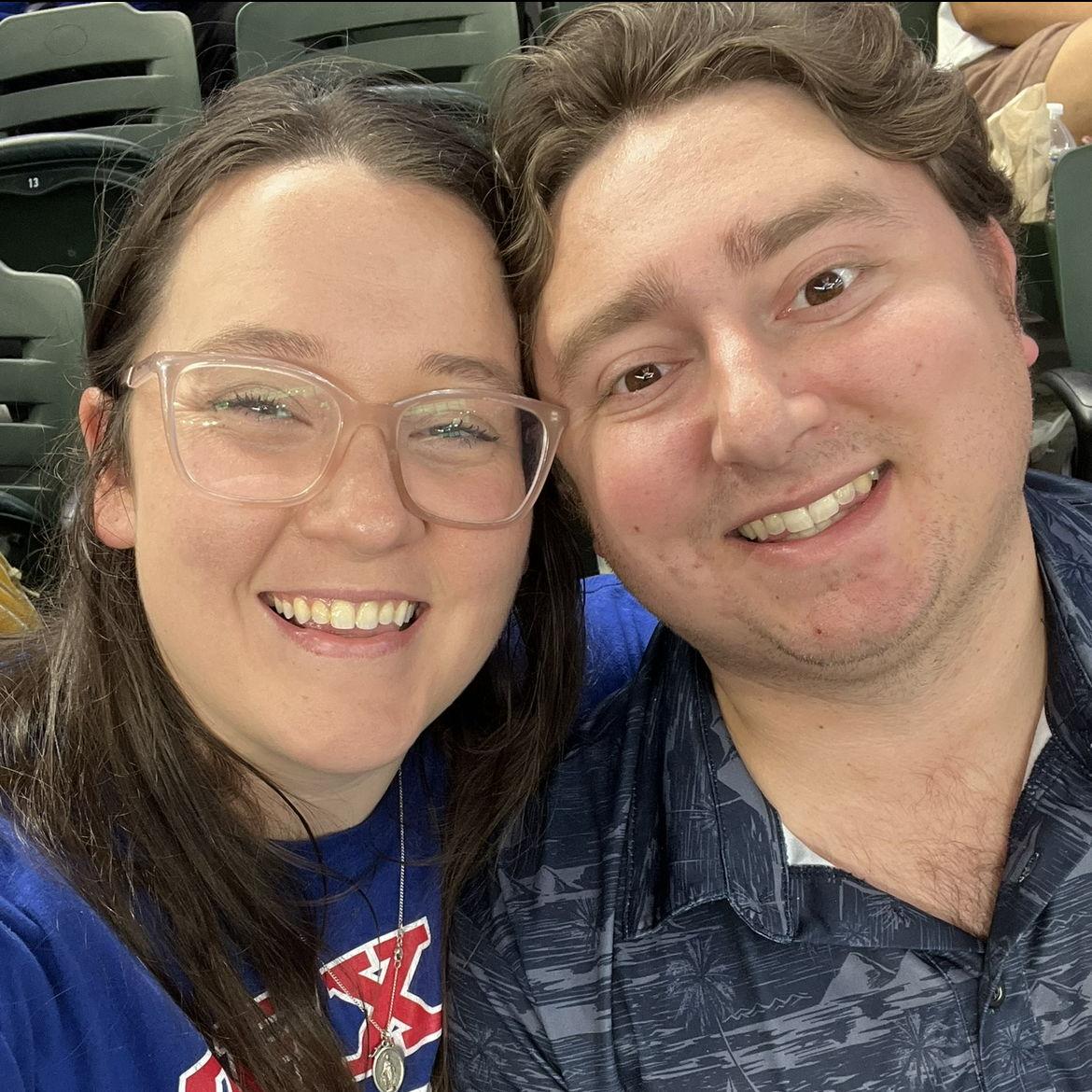 Our third date was to a Rangers game. Exactly two years later went to a Rangers game to celebrate that date.
