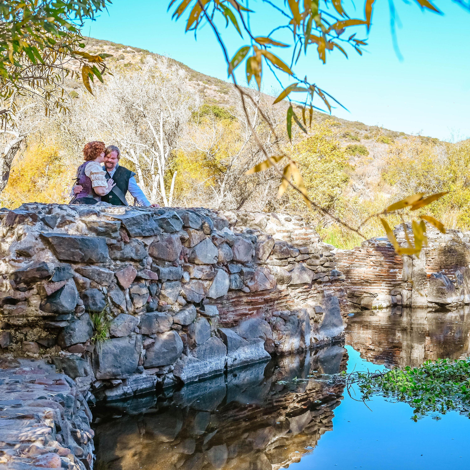 The Mission Dam was flooded over about 2 weeks after our engagement shoot!