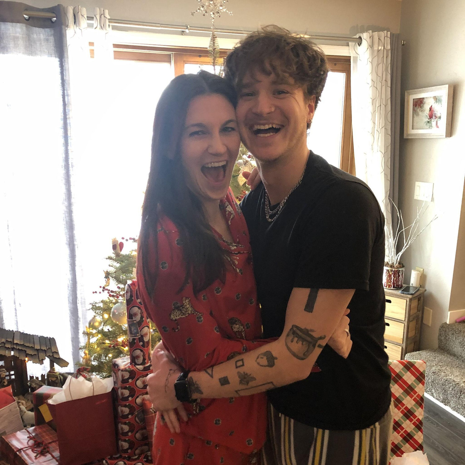 Our first Christmas together (2022).