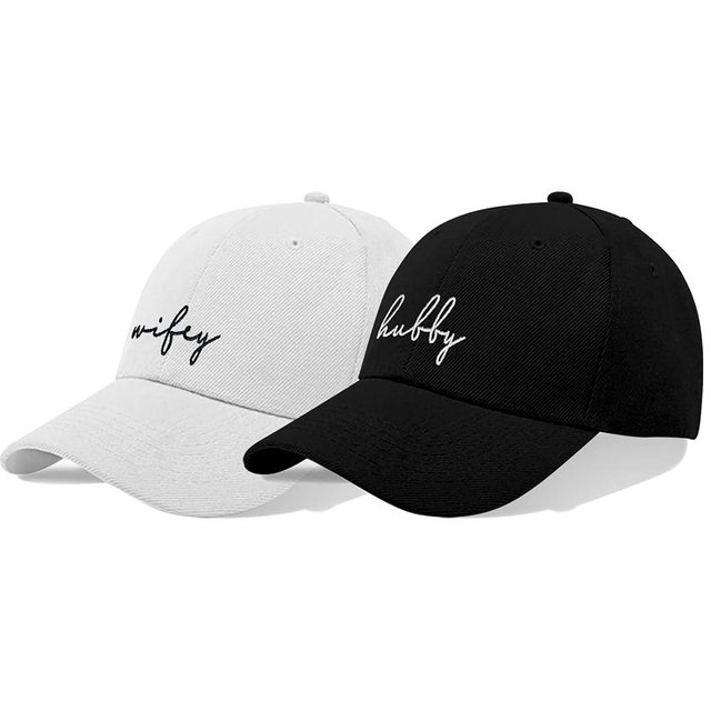HubbyWifeyGifts Hubby and Wifey Gifts Hats, Bride & Groom Honeymoon Essentials，Mr & Mrs Engagement Gifts for Couples