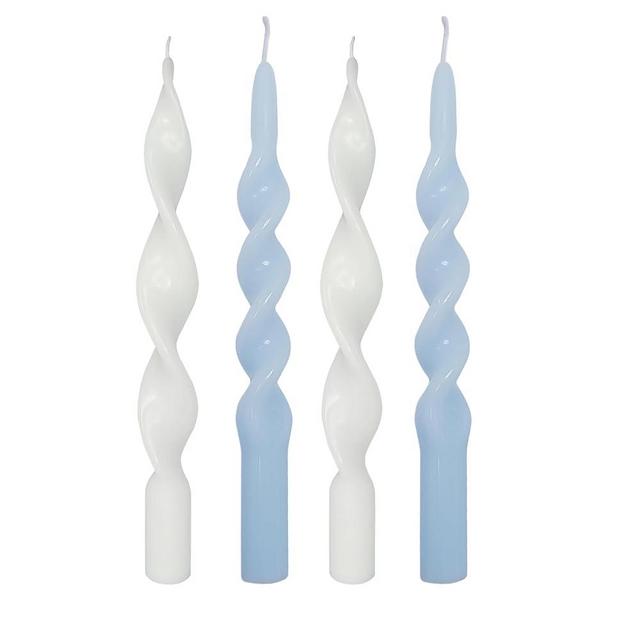 4 PCS Candle Spiral Taper Candle Unscented Twisted Candlesticks 10 inch Tall Wedding Taper Candle for Dinner Home Candlelight Dinner Engagement Valentine's Day Relaxation & All Occasions