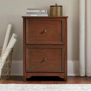 Bradstone 2 Drawer Walnut Brown Wood File Cabinet