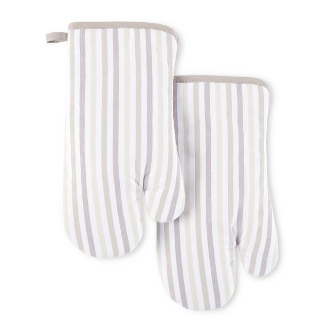 Martha Stewart Daisy Stripe Oven Mitt 7" x 13" 2 Pk