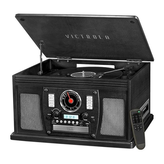 Victrola Navigator 8-in-1 Classic Bluetooth Record Player with USB Encoding and 3-speed Turntable