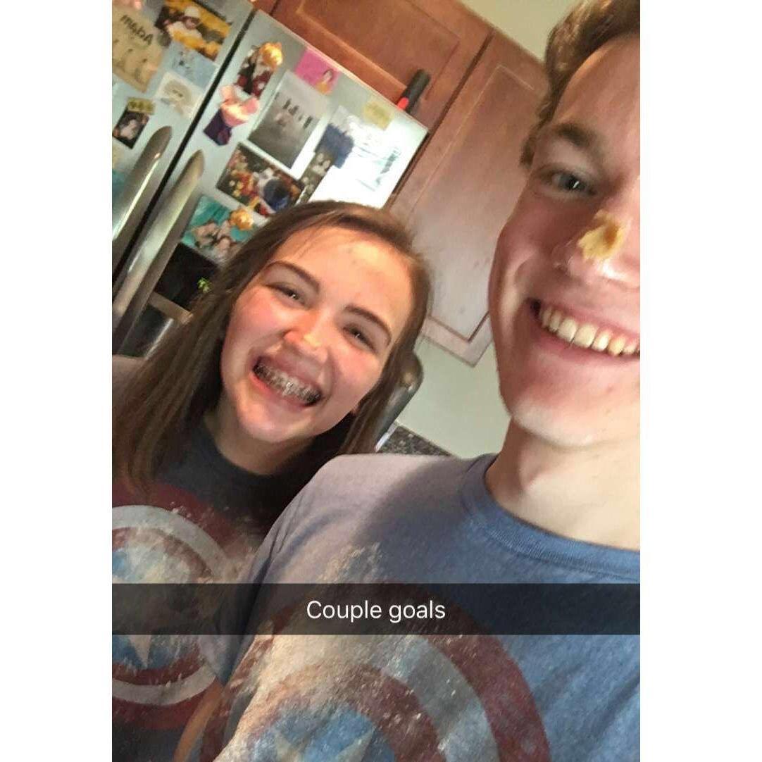 One of our first pictures together while filming for the short video where we met (January 2017)