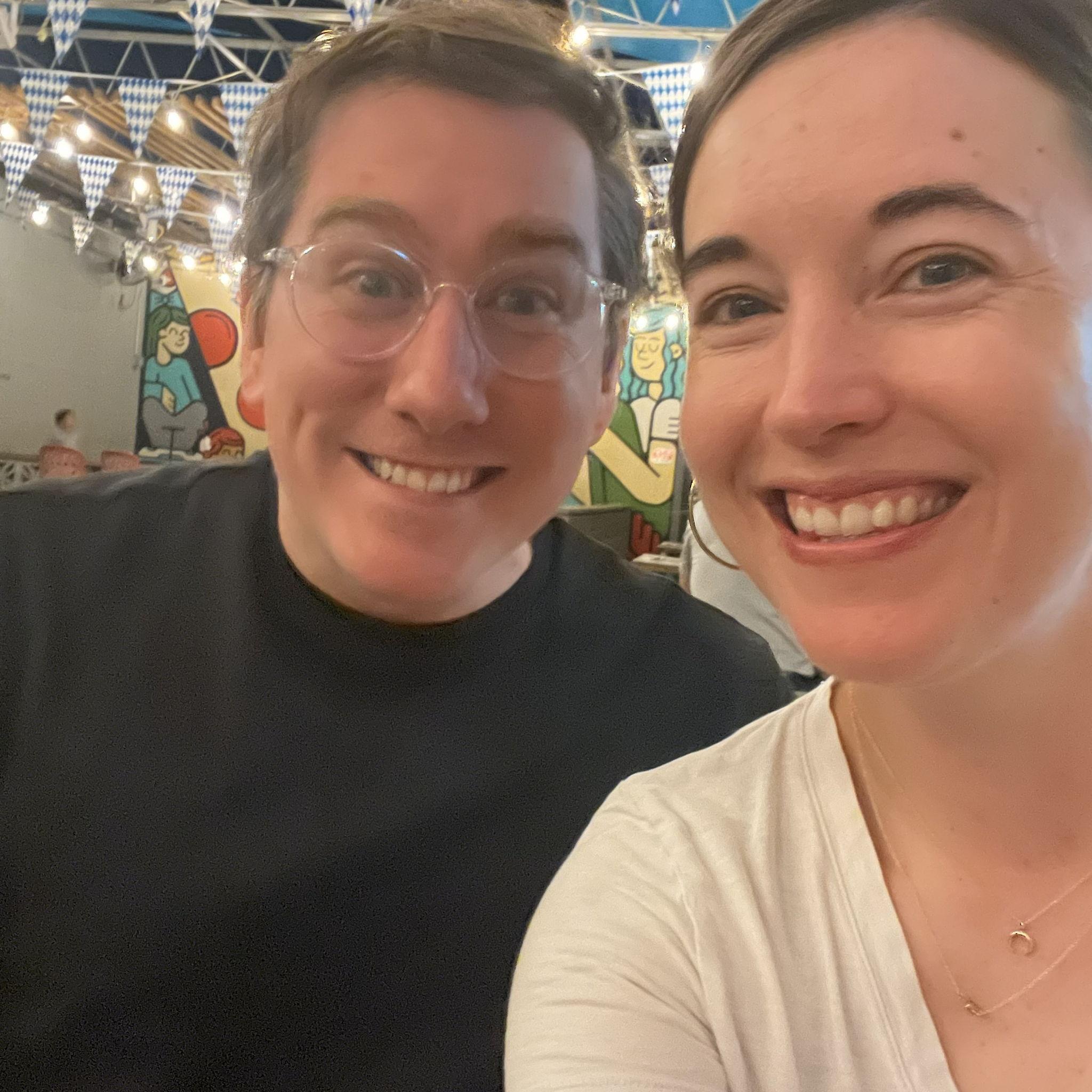 Pizza date at Vector Brewing in Dallas.