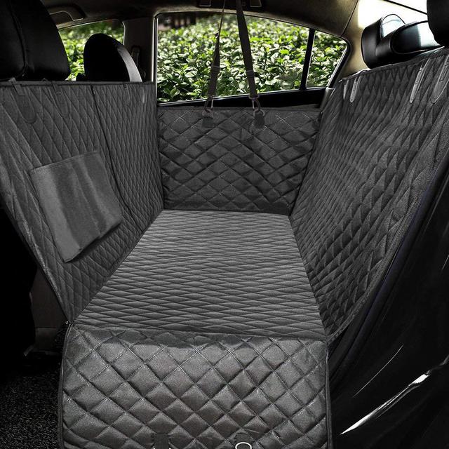 Honest Luxury Quilted Dog Car Seat Covers with Side Flap Pet Backseat Cover for Cars, Trucks, and Suv's - Waterproof & Nonslip Dog Seat Cover