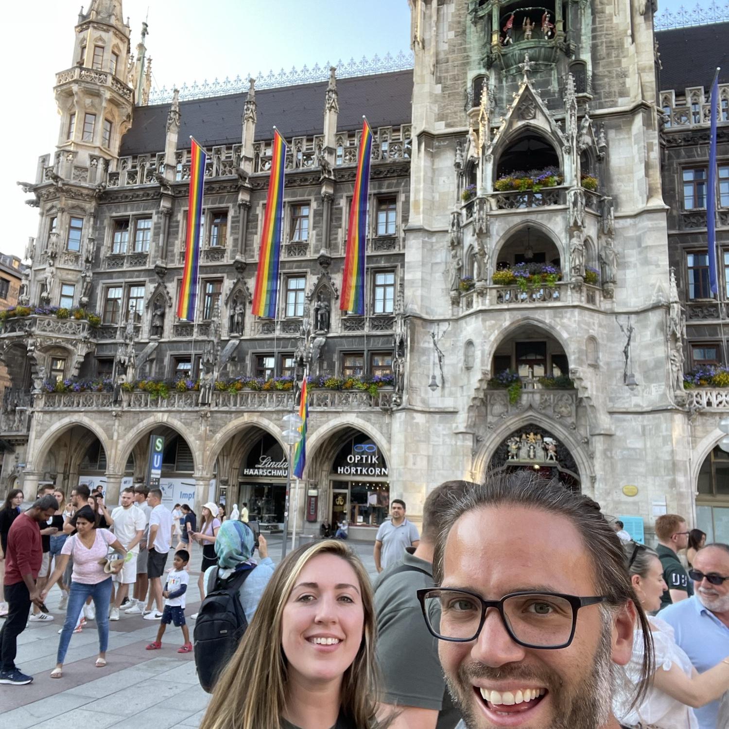 In front of the Glockenspiel! @Germany