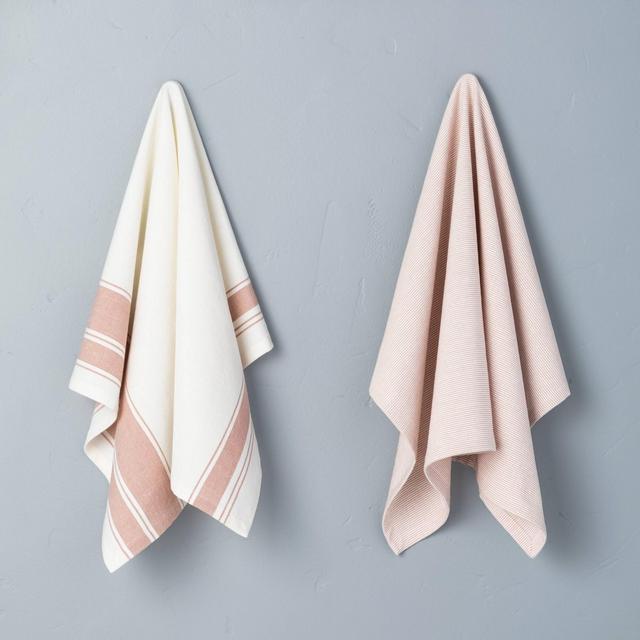 2pk Kitchen Towel Set Rose Gold - Hearth & Hand™ with Magnolia