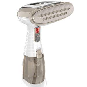 Conair Handheld Garment Steamer for Clothes, Turbo ExtremeSteam 1875W, Portable Handheld Design, Strong Penetrating Steam, White / Champagne