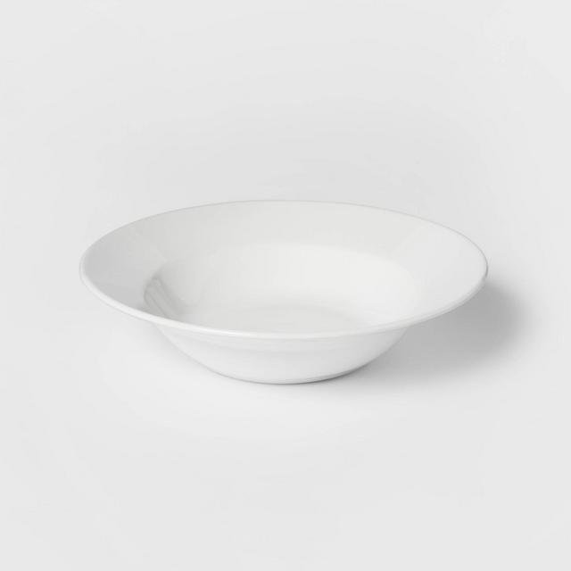 40oz Porcelain Rimmed Serving Bowl White - Threshold™