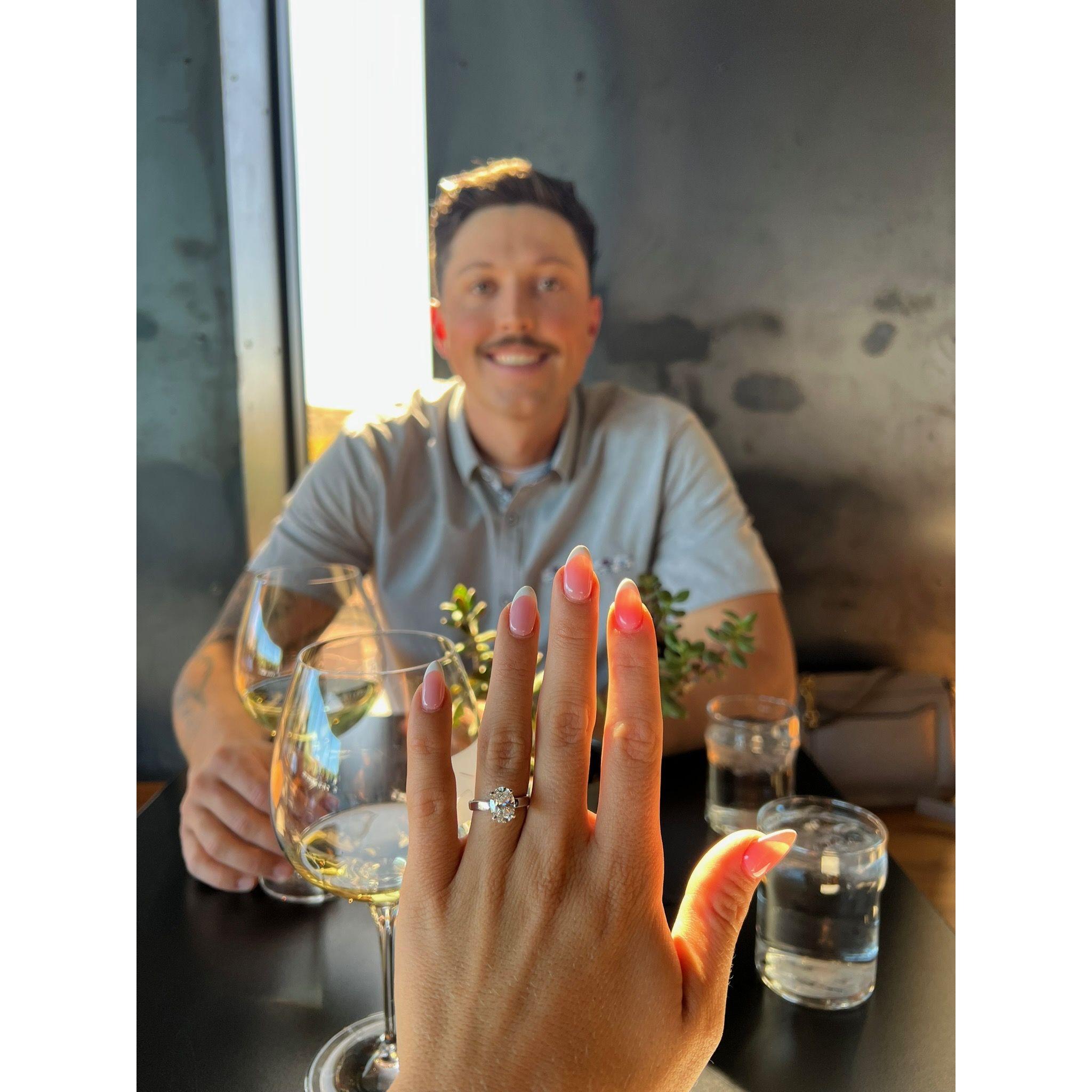 After the proposal and pictures we got wine at Los Milics winery!