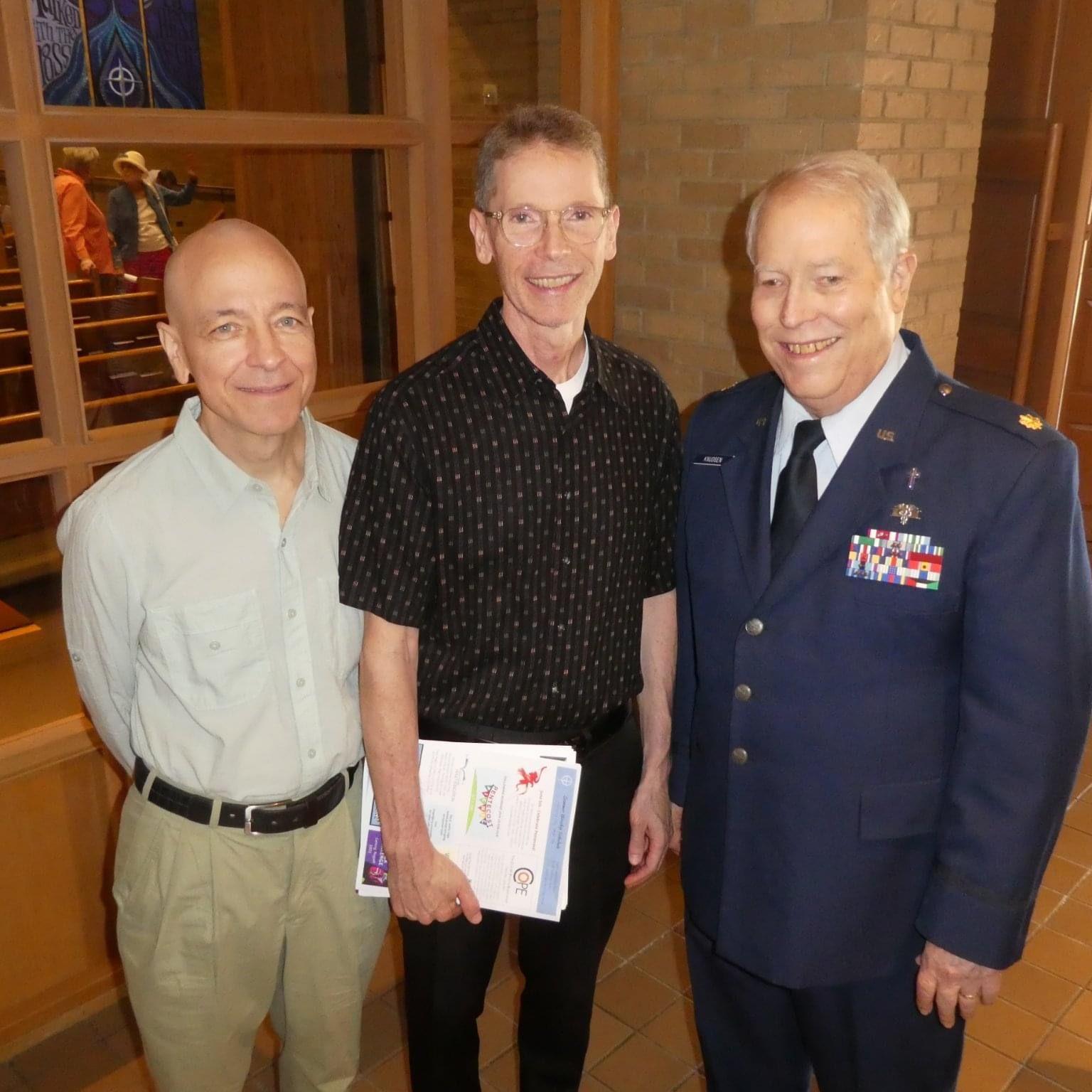 with Pastor Olin Knudsen at King of Glory Lutheran Church on May 29, 2022