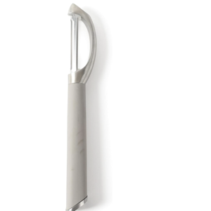 Calphalon Edge Stainless Steel Straight Vegetable Peeler w/Thermoplastic Rubber Handle - Taupe