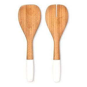 Bamboo Salad Servers 2 pc Set White - Modern by Dwell Magazine