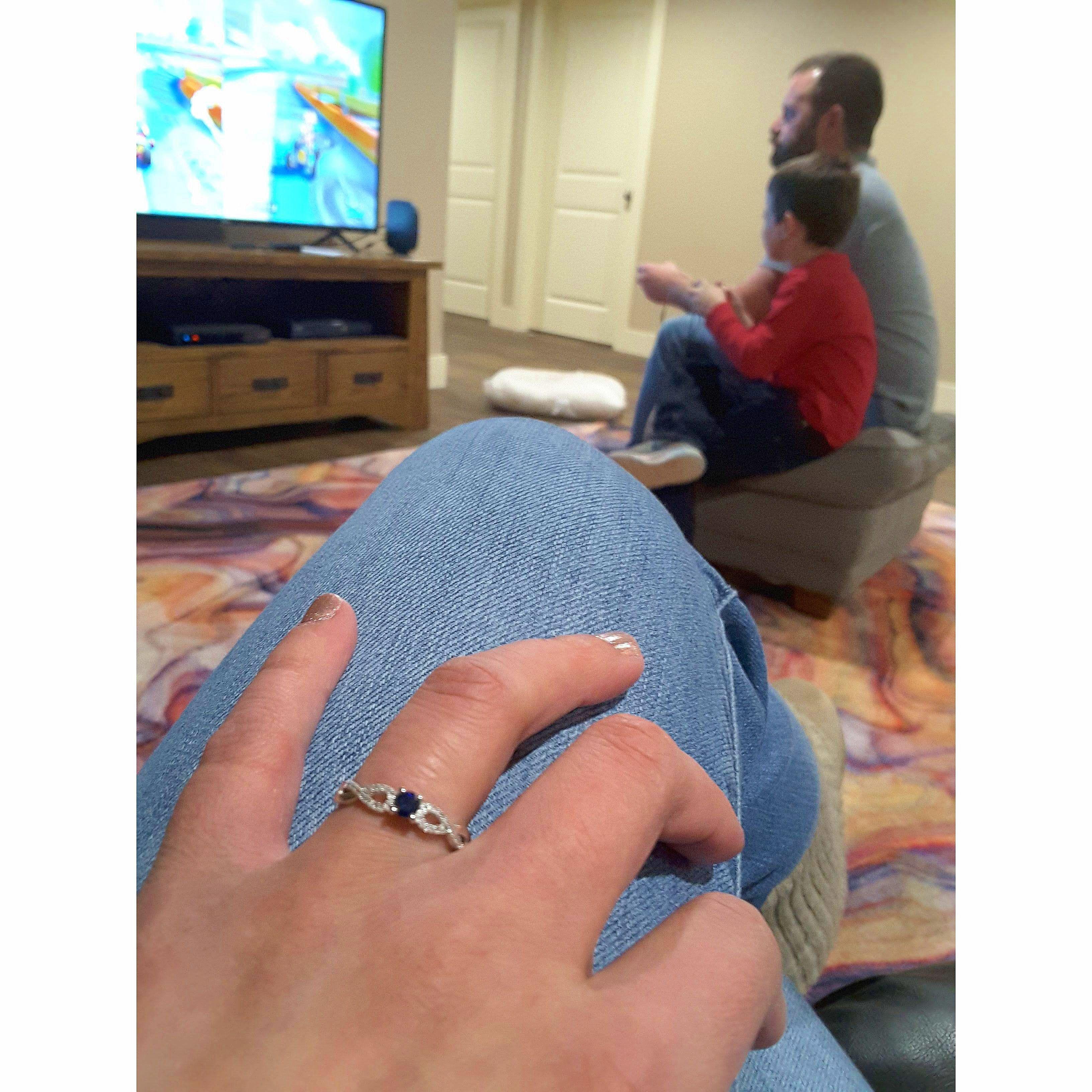 Christmas 2017 - Hours after Andy proposed. Spoiler: I said yes.
