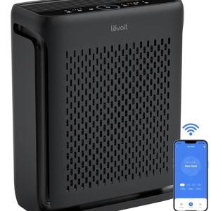 LEVOIT Air Purifier for Home Large Room Bedroom Up to 1110 Ft² with Air Quality Monitor, Smart WiFi, Washable Pre-Filter, HEPA Sleep Mode for Pets, Allergies, Dust, Pollen, Vital 100S-P, Black