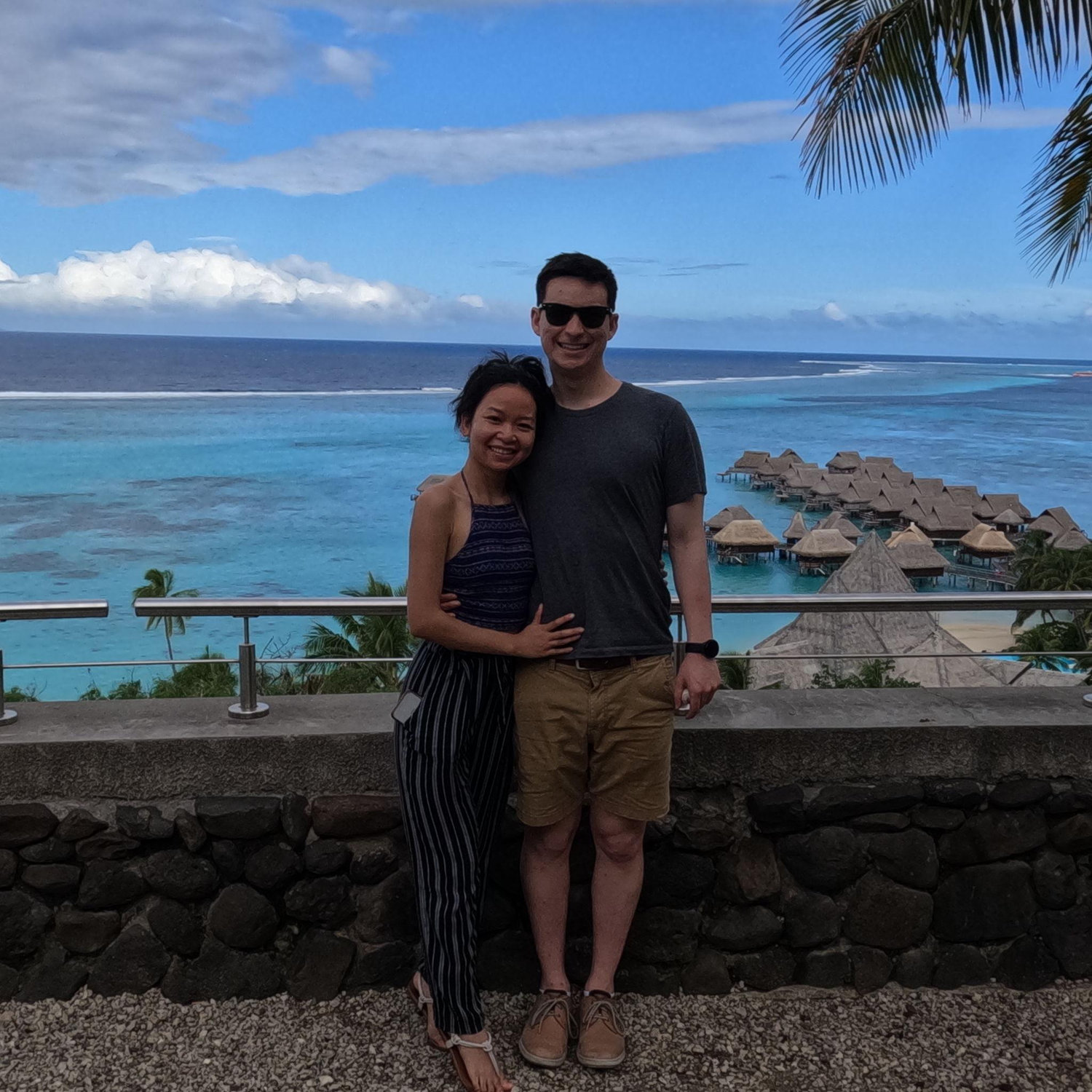 This Tahiti photo cost us 100-franc because the guy offered to take a photo and then asked for money.