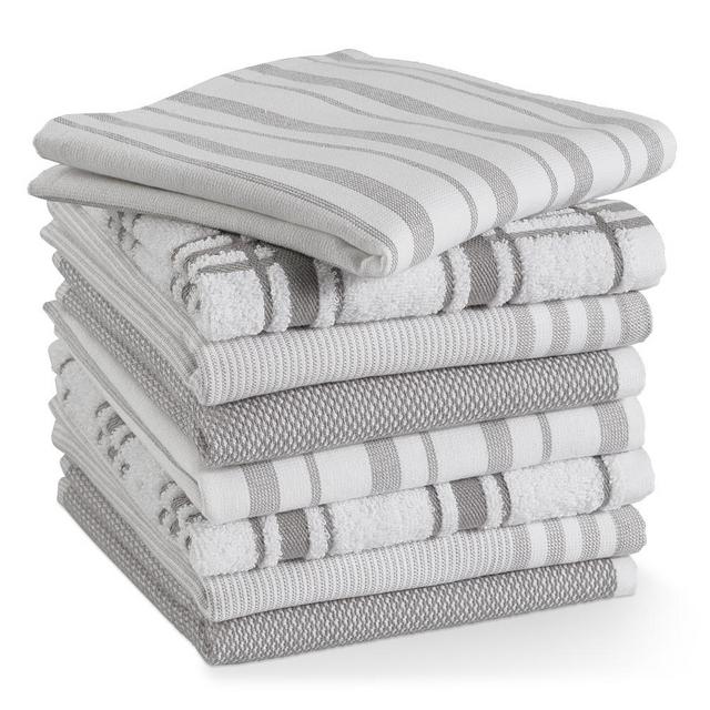 Williams Sonoma Absorbent Dishcloths, Set of 8, Drizzle Grey