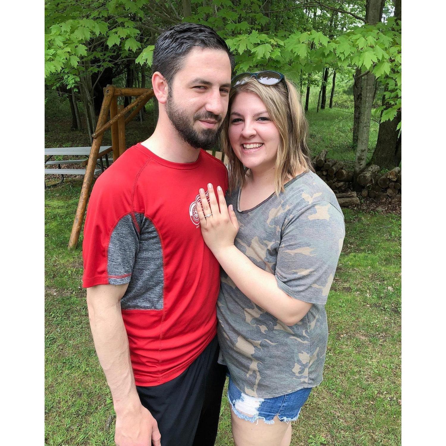 After we got engaged!