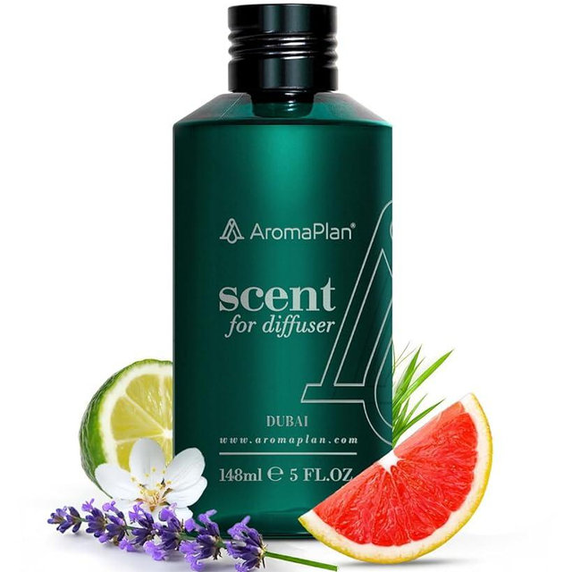 Aromaplan Hotel Scents Dubai 5 Fl Oz (148ml), Home Luxury Aroma & Hotel Fragrance Diffuser Oil- Hotel Diffuser Oil for Aromatherapy- USA Made, Bigger Bottle, Bolder Aroma & Longer Lasting