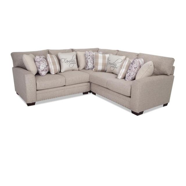Cottage Chic Beige 98'' 3 Piece Sectional