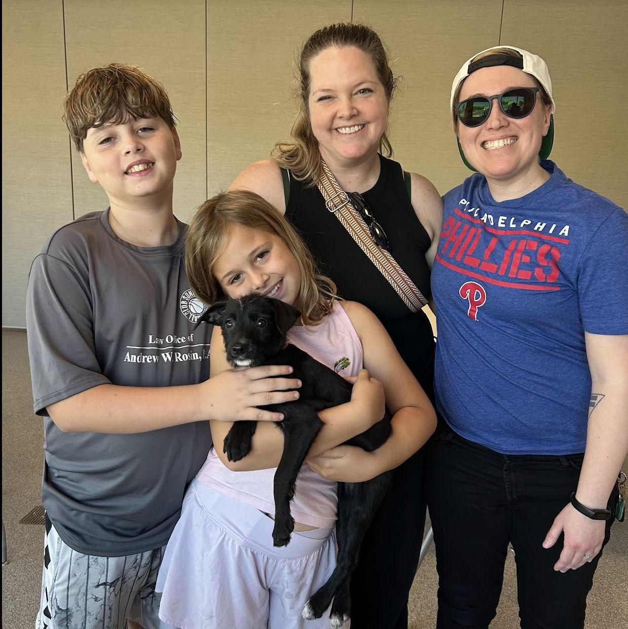 The day we adopted our sweet Maggie from the Humane Society