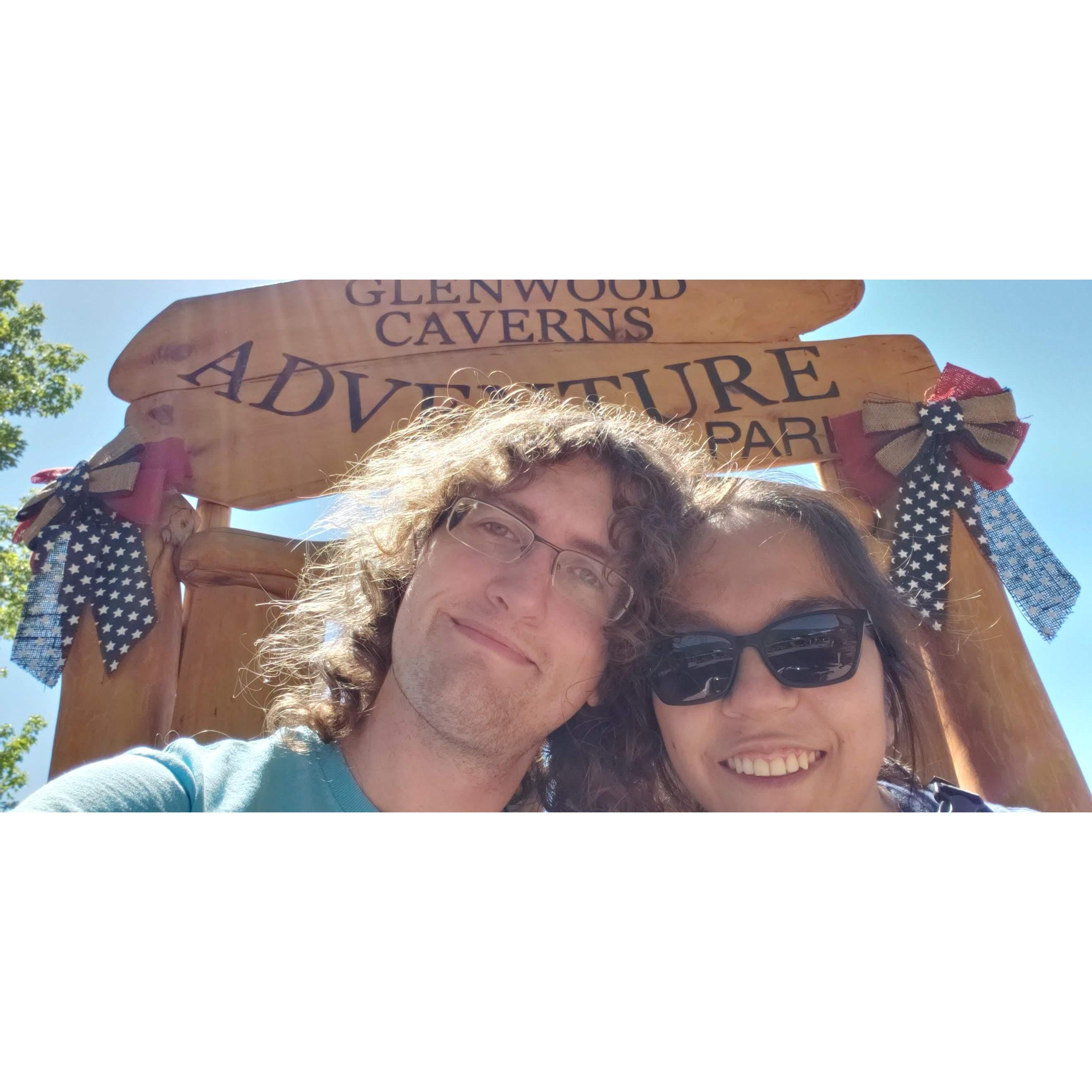 This park was sure an adventure! Nothing like mechanical swings that go right over the canyon.
