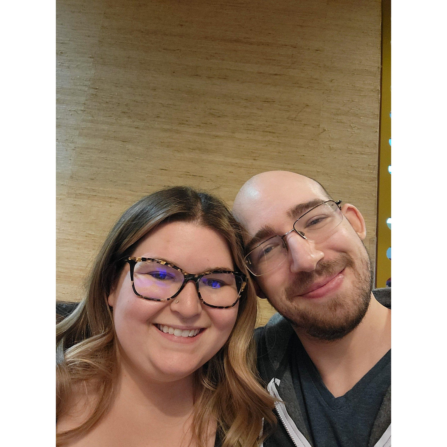The night we decided to start our relationship officially. (Bernadine finally came to her senses after Dan had asked 3 times)