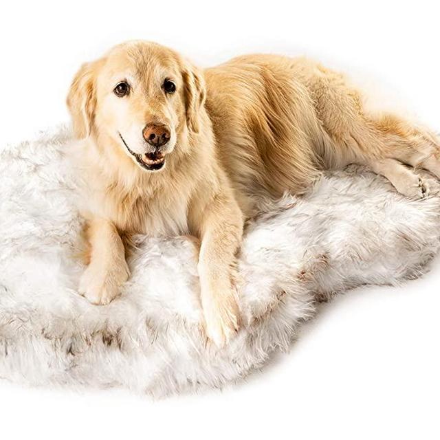Treat A Dog Puprug Faux Fur Memory Foam Orthopedic Dog Bed, Premium Memory Foam Base, Ultra-Soft Faux Fur Cover, Modern and Attractive Design (Multiple Sizes & Styles)