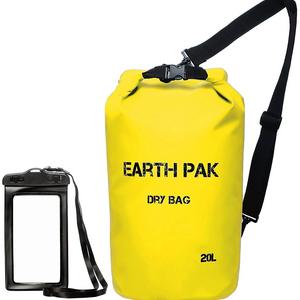 Earth Pak Waterproof Dry Bag - Roll Top Dry Compression Sack Keeps Gear Dry for Kayaking, Beach, Rafting, Boating, Hiking, Camping and Fishing with Waterproof Phone Case