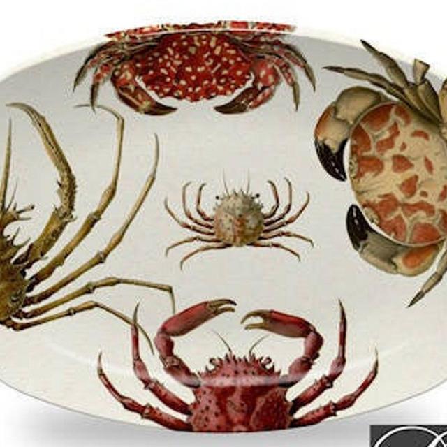 Crab Serving Platter,crustaceans art...