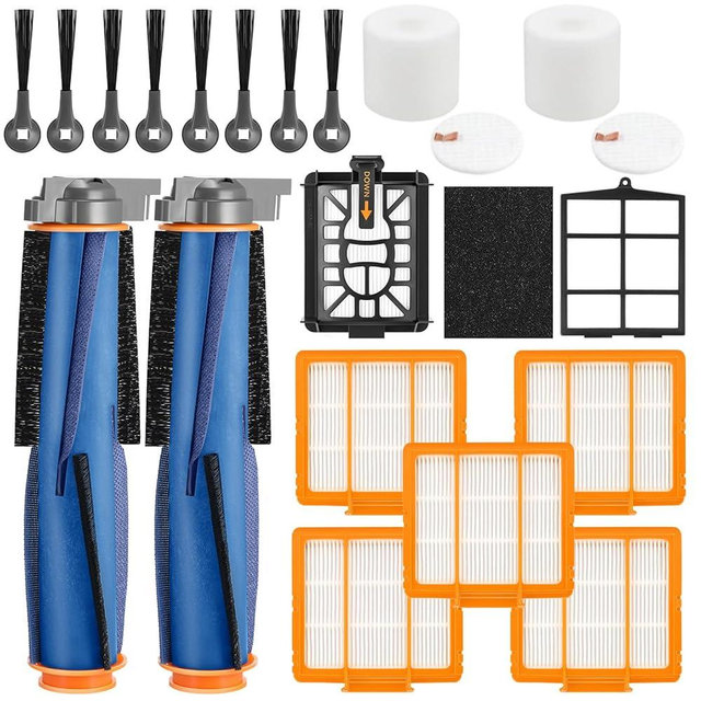 Replacement Parts for Shark AI AV2501AE AV2501S AV2511AE RV2502AE RV2520AOUS AV2510AOUS RV2610WA RV2610W Kits with Main Brush, Filters, Foam Filters, Pre-Filter, Side Brushes
