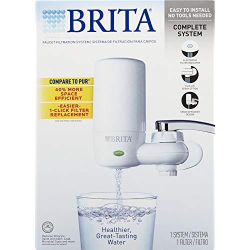 Brita COMINHKR063772 Tap Faucet Water, Includes:1 System+2 Filters, White