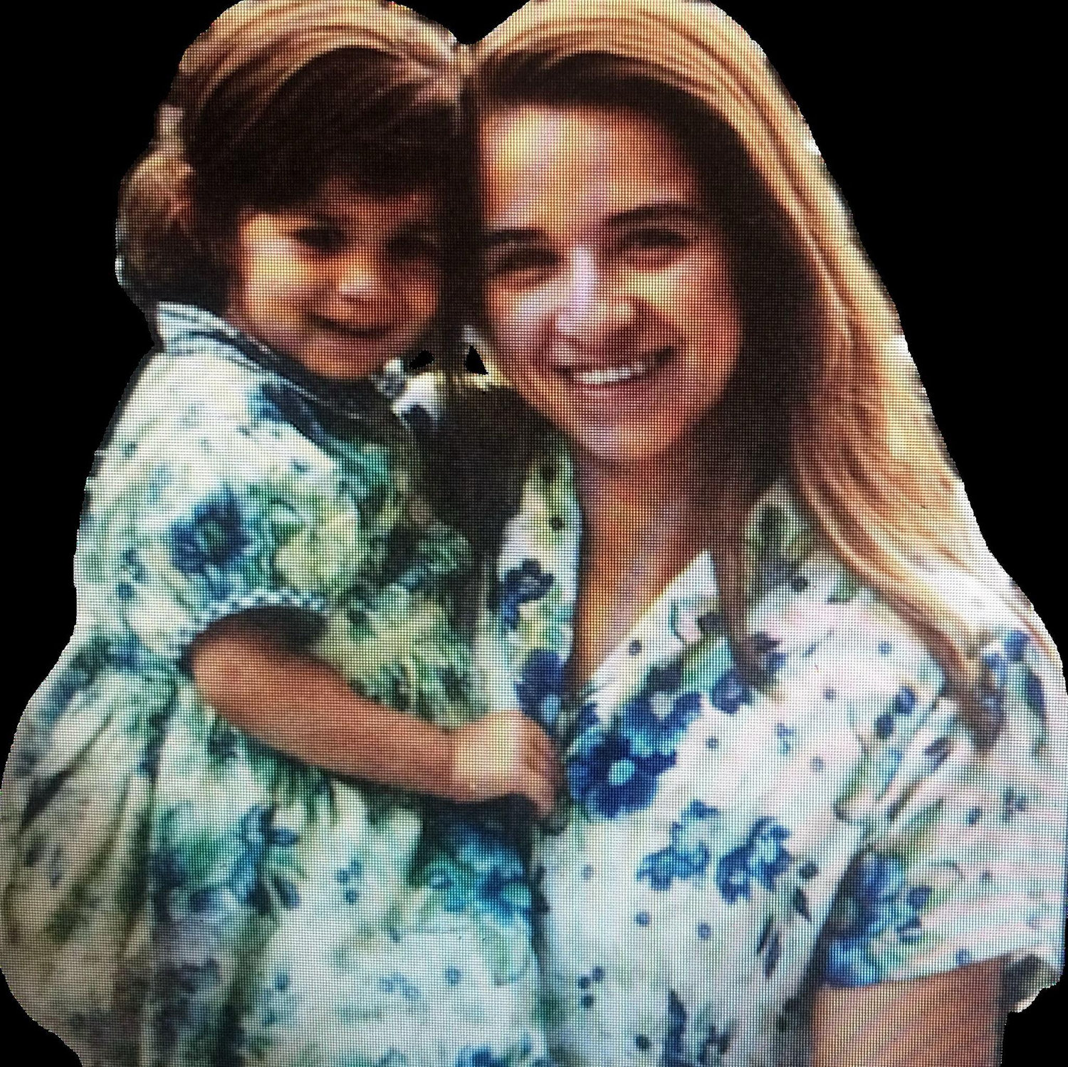 Mom and Nathalie used to have matching outfits on Saturdays for church.