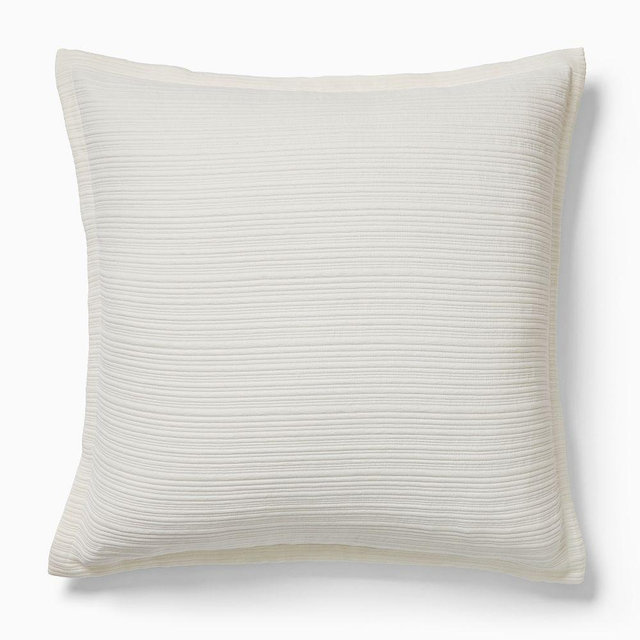 Chandler Ribbed, Euro Sham, White