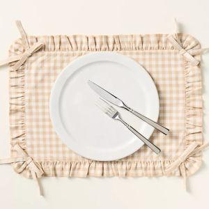 Brynn Gingham Placemat - Brown, One Size