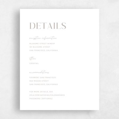 Oatmeal, Grey Wedding Enclosure - Latona Letterpress