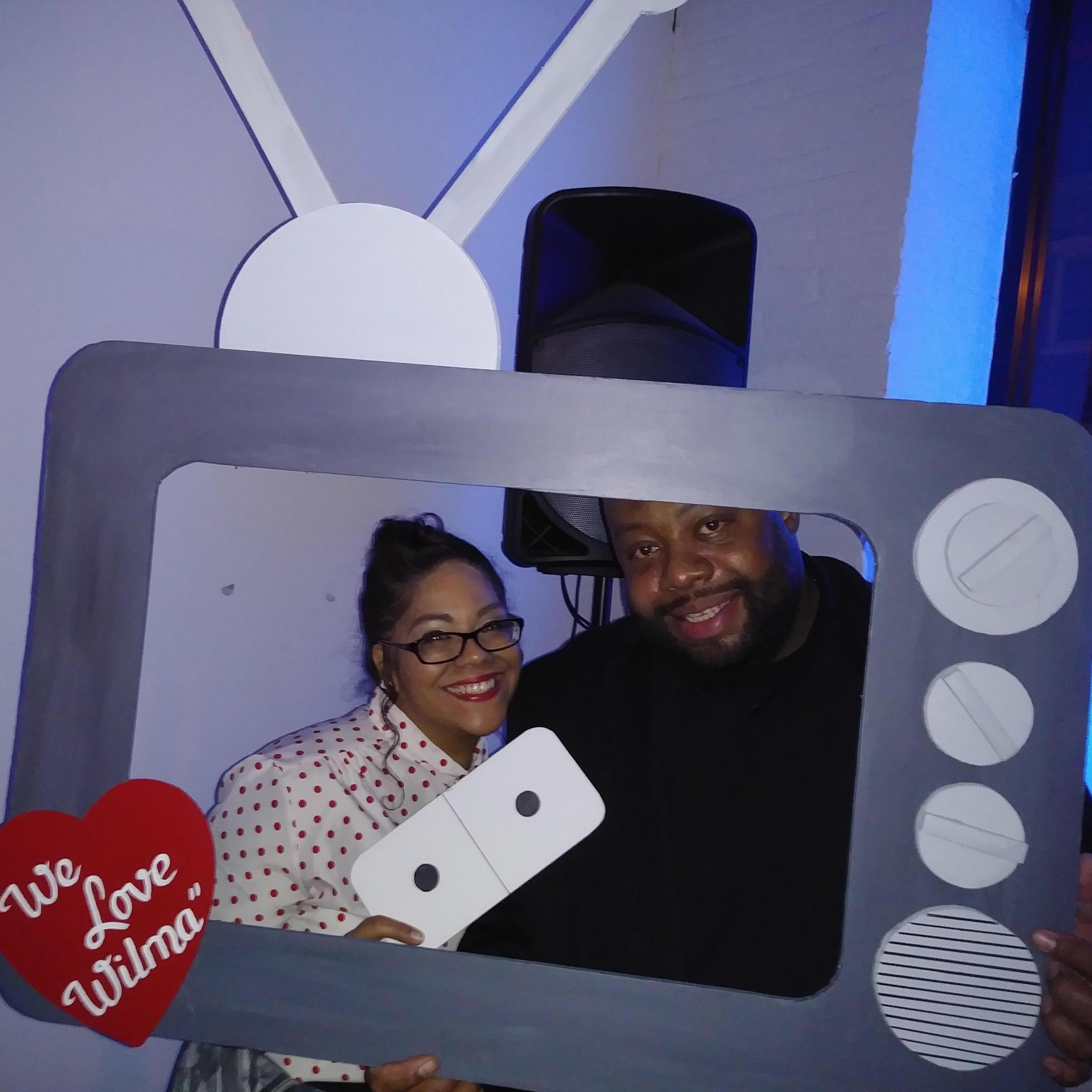 When photo booth props are this fun, just have to "tune" in for a smile!