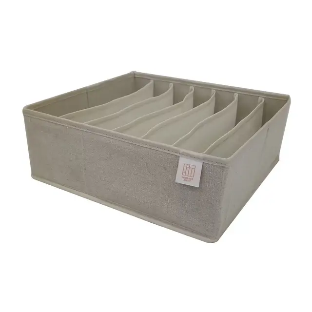 Squared Away™ 7-Compartment Drawer Organizer in Oyster Grey