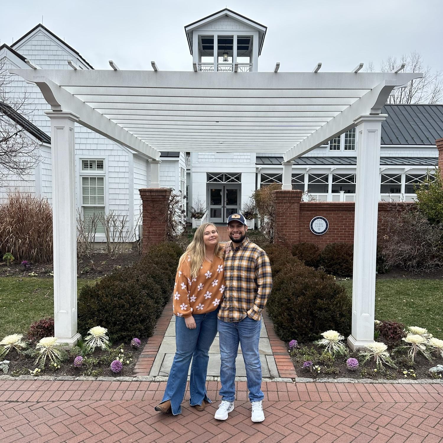 Sam and Kamden saying yes to the venue back in February of this year! We cannot wait to celebrate with everyone ❤️ 

Thank you Mom and Dad!!