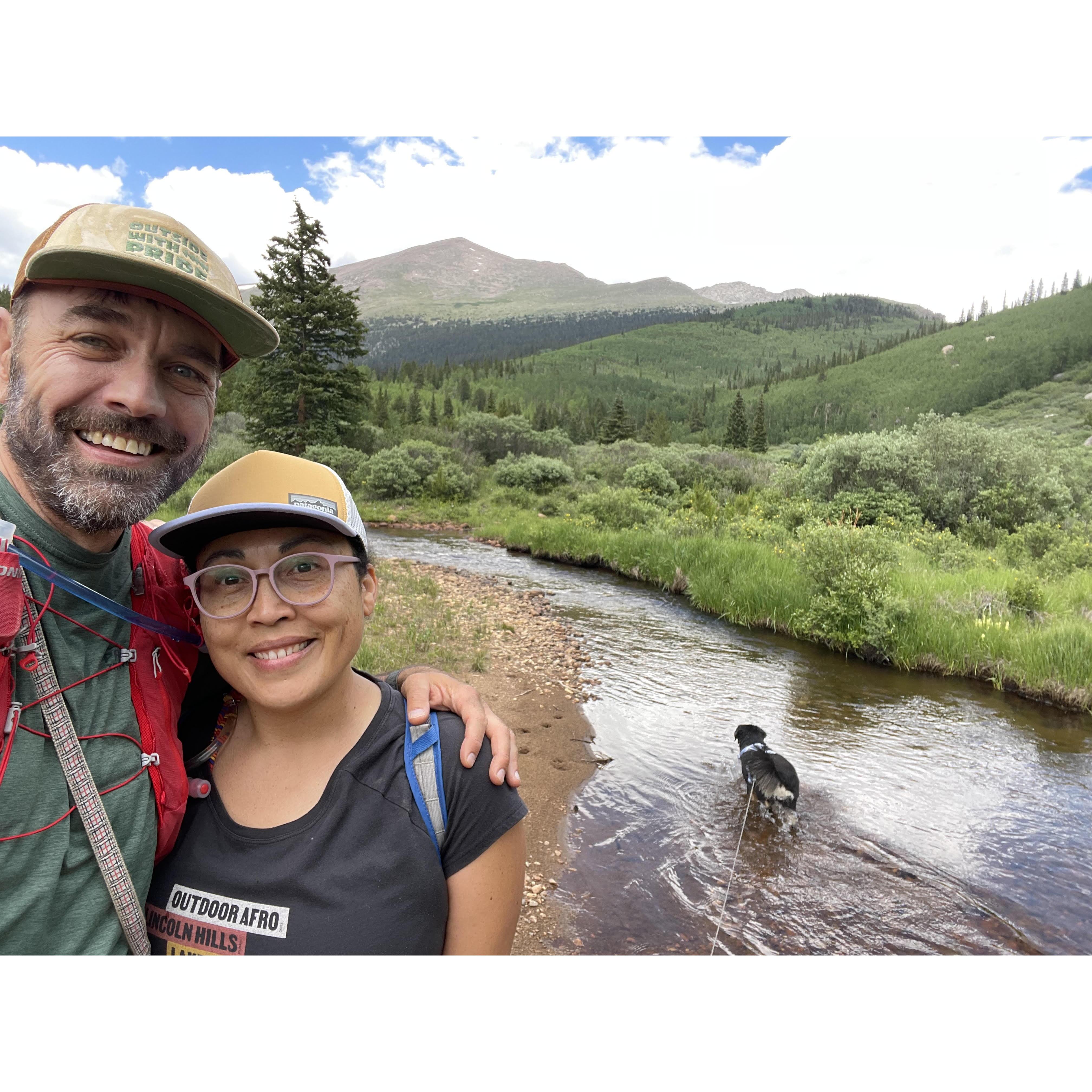 We bonded over our love for the Colorado Mountains. This was the weekend we got engaged!