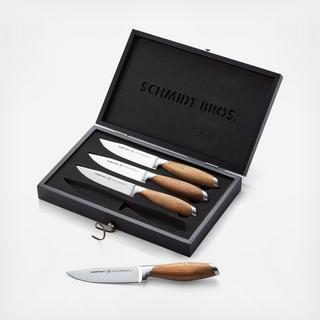 Bonded Teak Jumbo Steak Knife, Set of 4